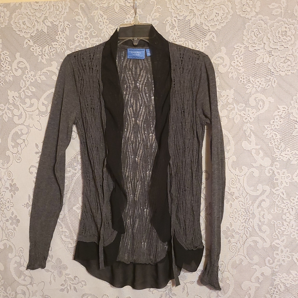 Simply Vera Sheer Cardigan Sweater